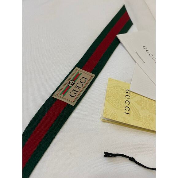 Gucci Baby Blanket White Web Stripe Unisex Boy Girl Newborn Kids - Picture 4 of 12